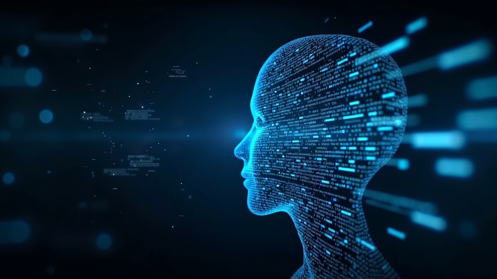 Abstract concept of AI generating creative media images