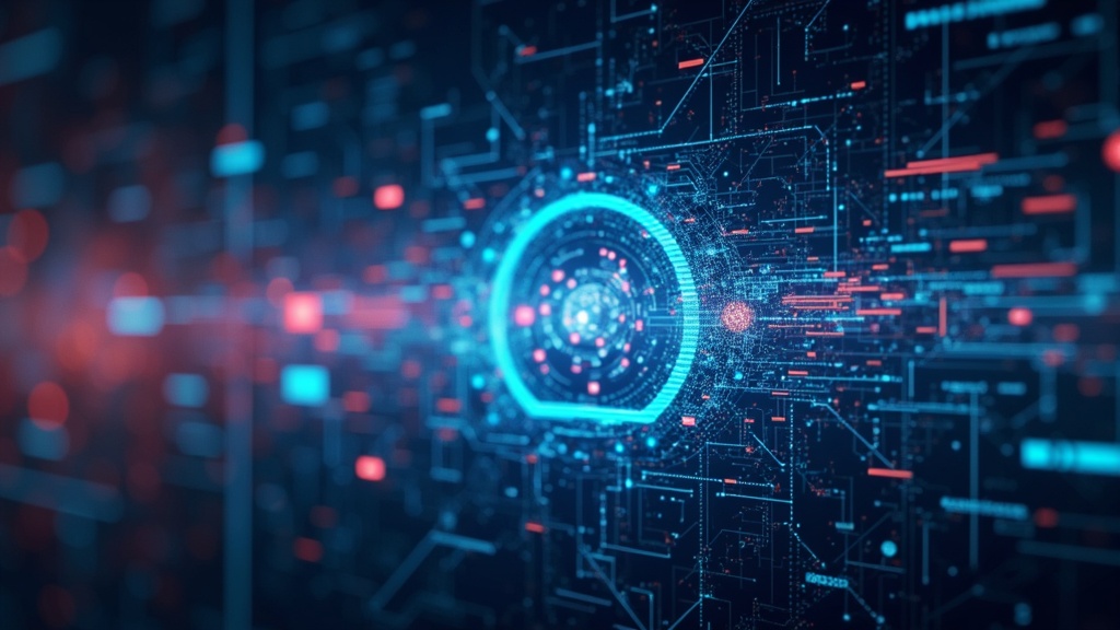 Abstract futuristic AI video concept