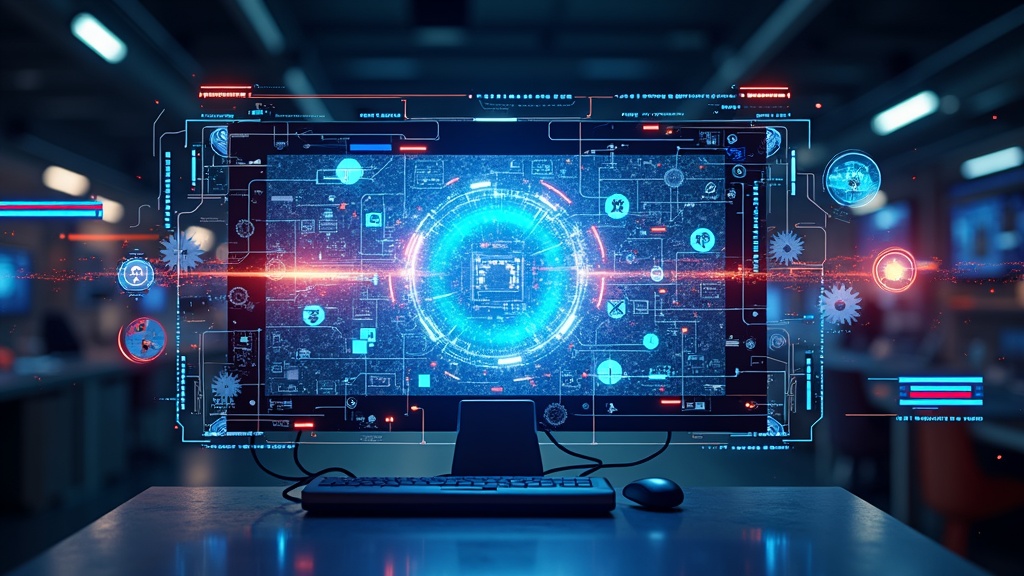 AI engine creating a vibrant digital video storyboard