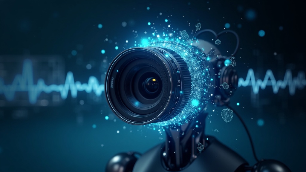 Robotic camera lens with digital waves