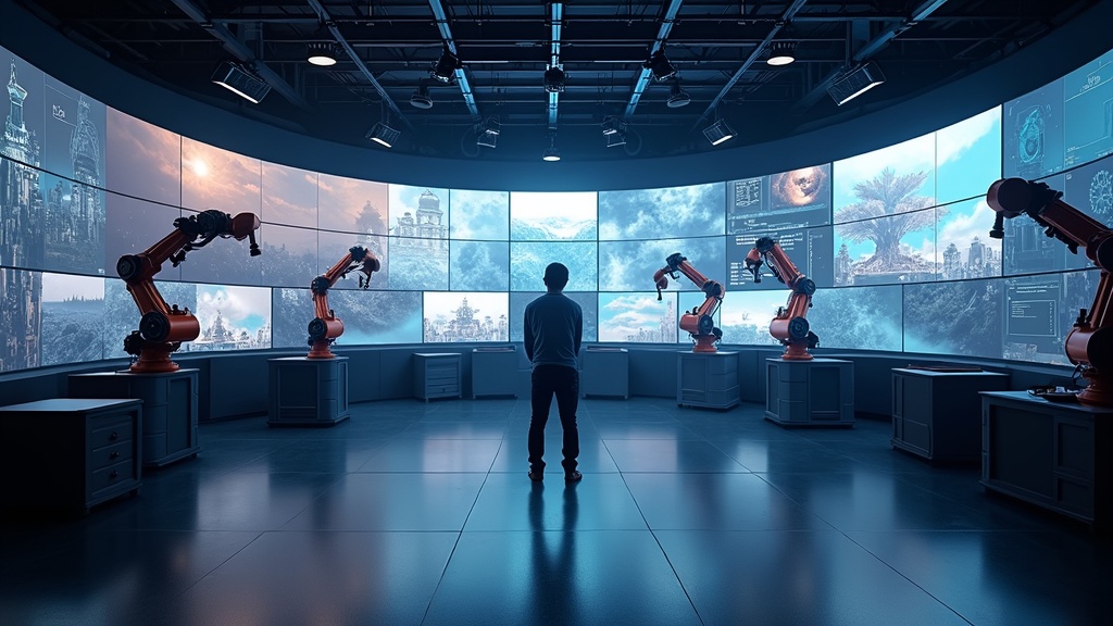 AI-generated image of digital media transformation