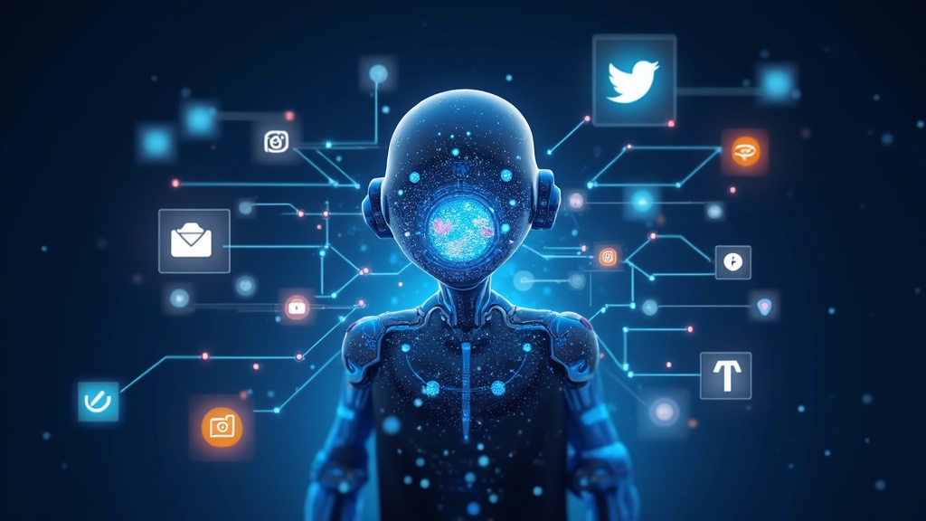 AI-generated image showing video creation workflow on digital screens