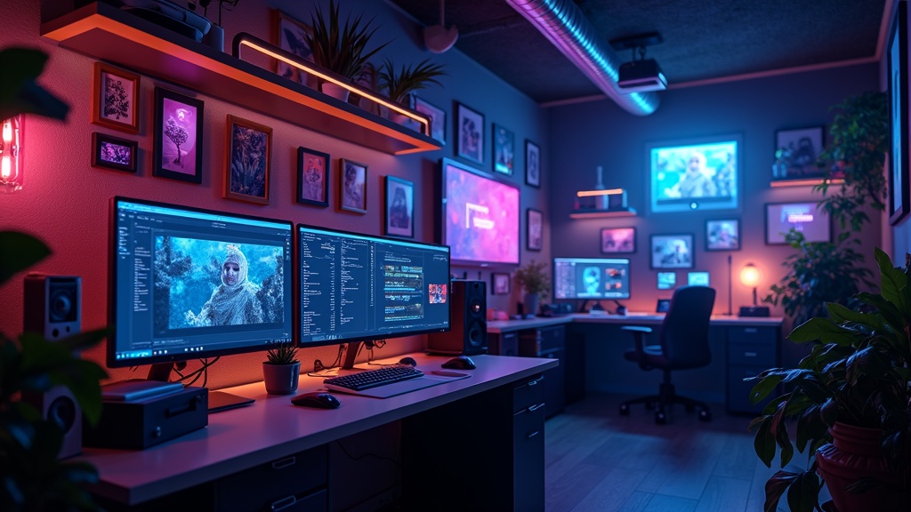 AI-powered video timeline with creative graphics