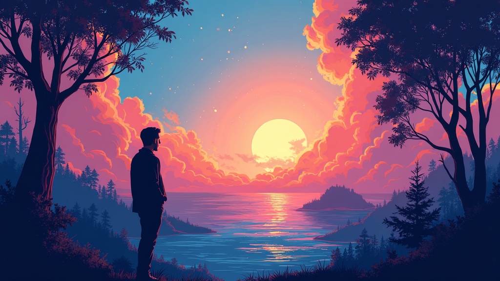 Colorful AI-generated storyboard with video frames