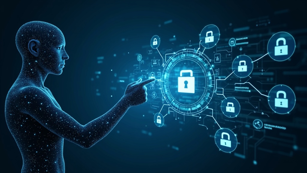 Concept image of AI video ethics and security