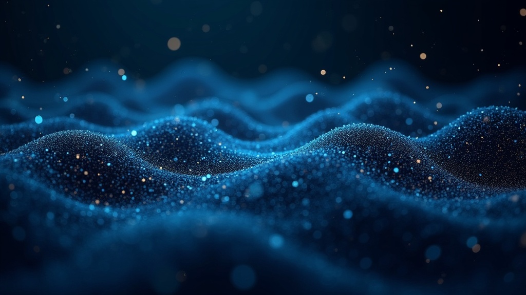 Abstract visualization of AI-powered data flow