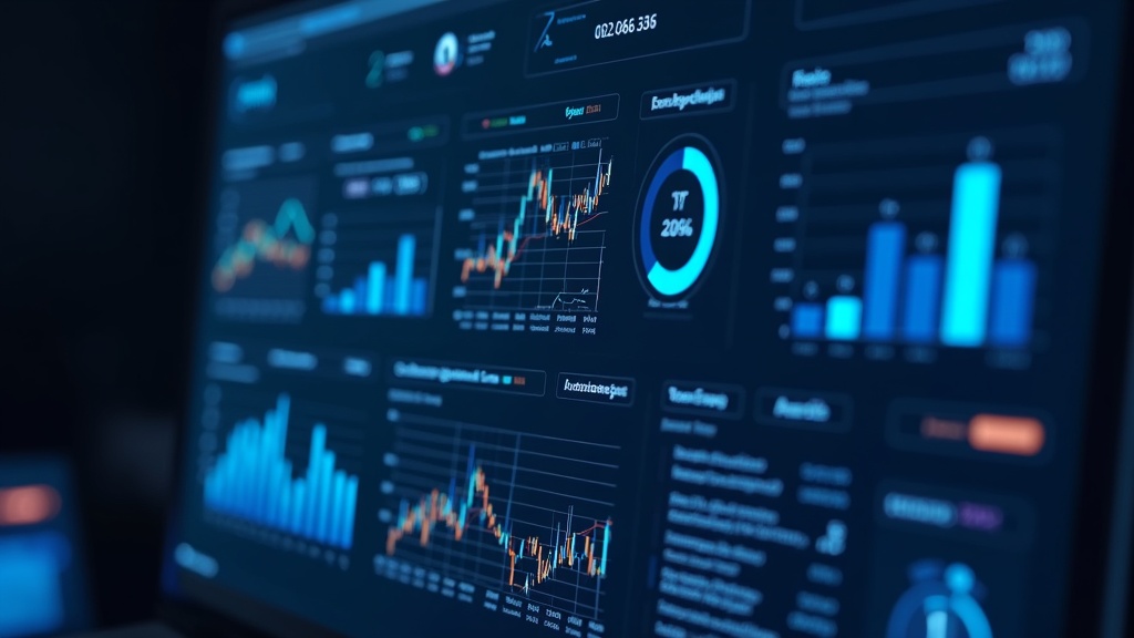 AI dashboard displaying affiliate marketing statistics with graphs