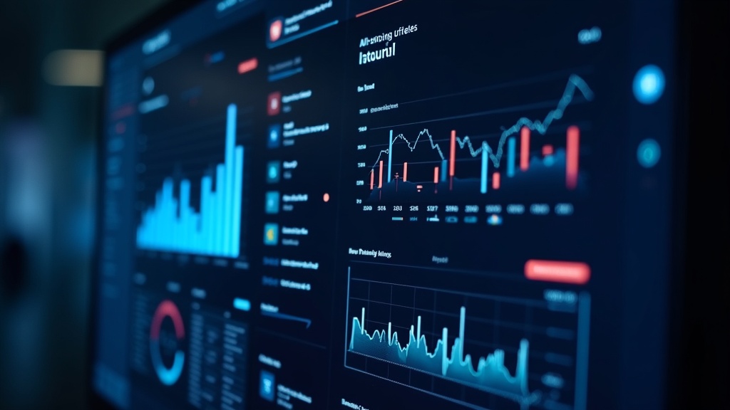 Minimal futuristic chatbot dashboard monitoring affiliate marketing data